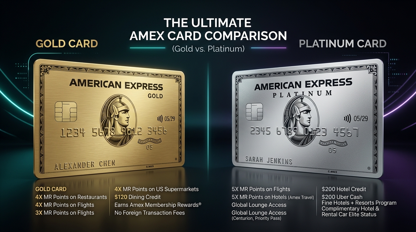 Amex Gold vs Amex Platinum Card Comparison