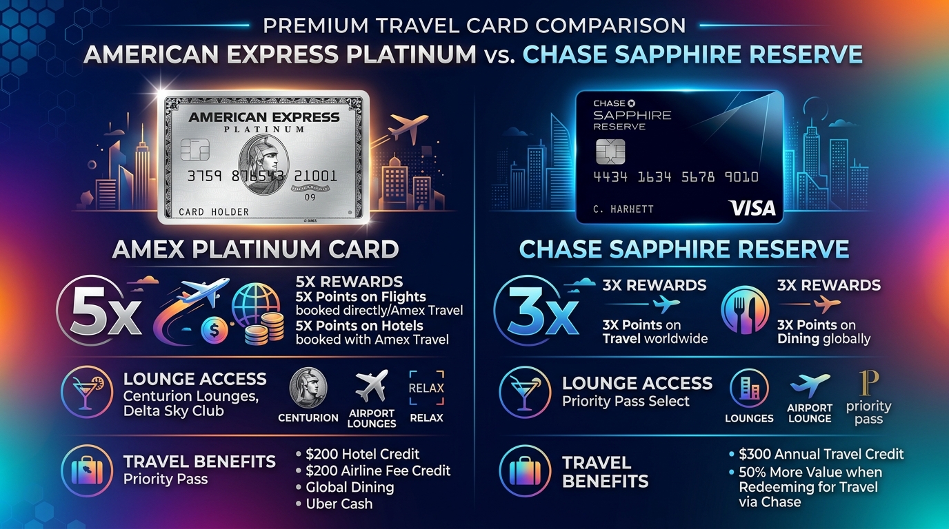 Amex Platinum vs Chase Sapphire Reserve Comparison