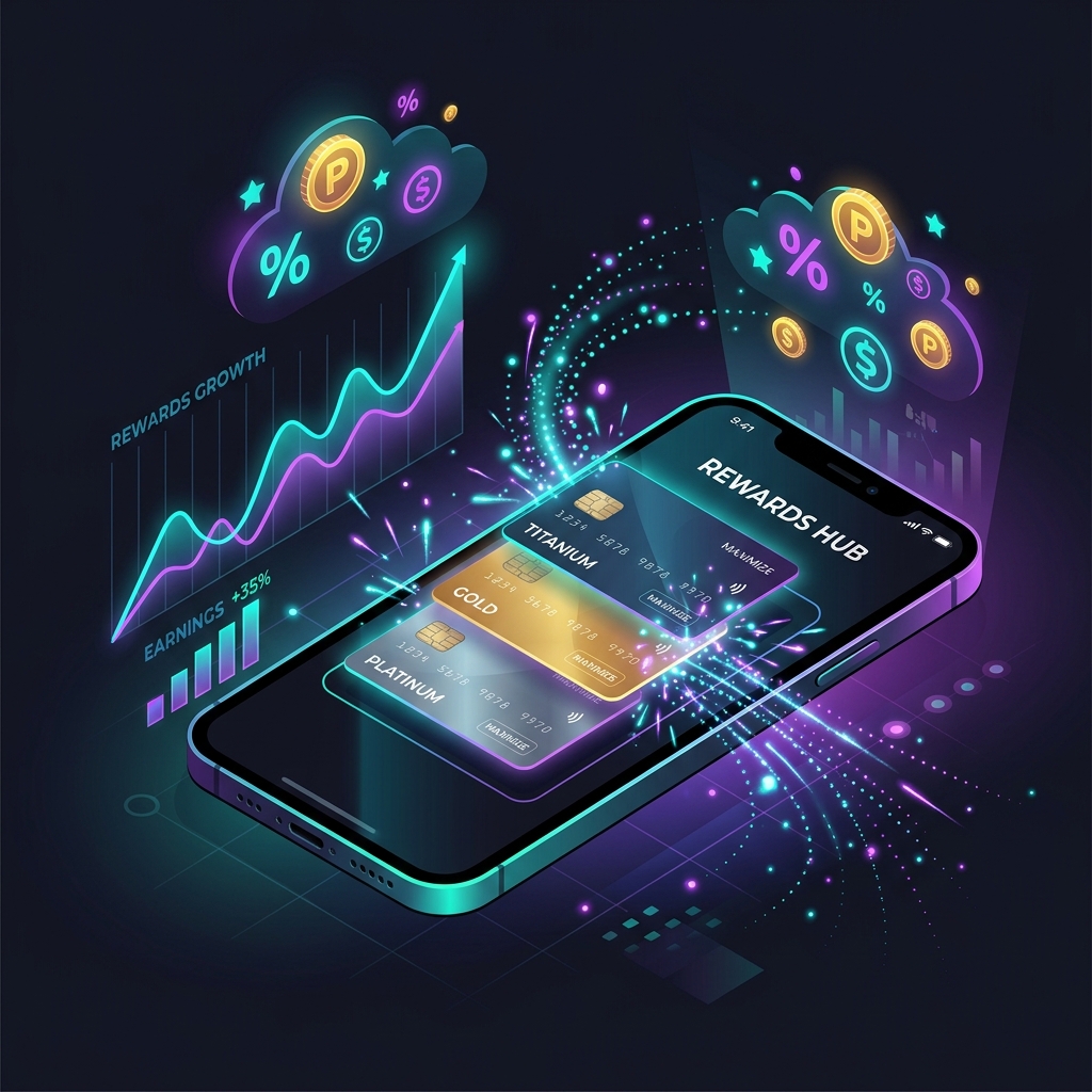 Wallet Fit dashboard visualization showing Wallet Score, synced cards and link account button